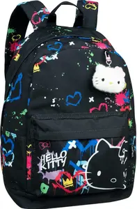 Studentský batoh Hello Kitty Cross černý Neon