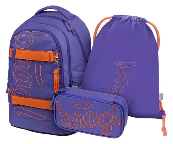 3 SET Skate Max Orange: batoh, penál, sáček   GRS