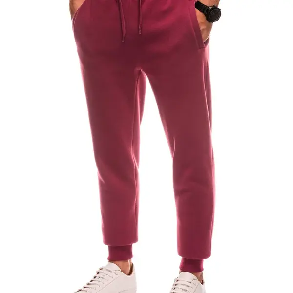 Edoti BASIC men's uniform sweatpants joggers - maroon