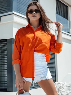 Koszula damska TRENDSET pomarańczowa Dstreet