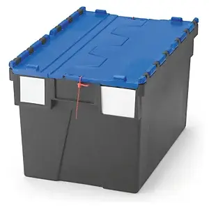 2 x Přepravní kontejner s modrým krytem,  40 l