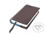Variabilní kožený obal na knihu se záložkou - kůže hnědá vzorovaná