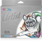 Artist - skicovací fixy oboustranné 12 světlých barev