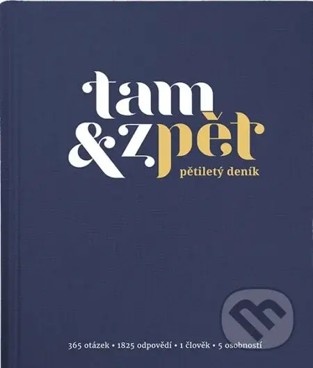 Pětiletý deník Tam & zpět - Malý indigo