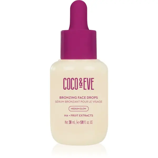Coco & Eve Sunny Honey Bronzing Face Drops samoopaľovacie kvapky na tvár Medium Glow (new) 30 ml