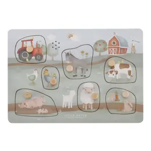 Little Dutch Little Farm Sound Puzzle puzzle z dreva 1 ks