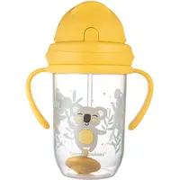 Canpol babies Exotic Animals Cup With Straw hrnček s rúrkou Yellow 270 ml