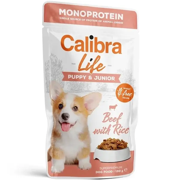 Calibra Dog Life kapsička Puppy & Junior Beef 150 g | Kapsička pre psov