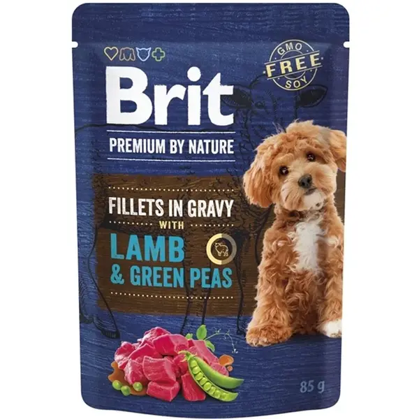 Brit Premium Dog kapsička Fillets in Gravy Lamb & Green Peas 85 g | Kapsička pre psov