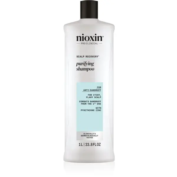 Nioxin Scalp Recovery Purifying Shampoo šampón pre rednúce vlasy bez objemu proti lupinám 1000 ml
