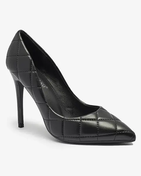 Resti Women's quilted pumps in black color Duclisa- Footwear