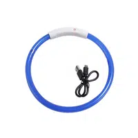 Reedog Full Light USB nabíjací svietiaci obojok pre psy a mačky - Modrá - M