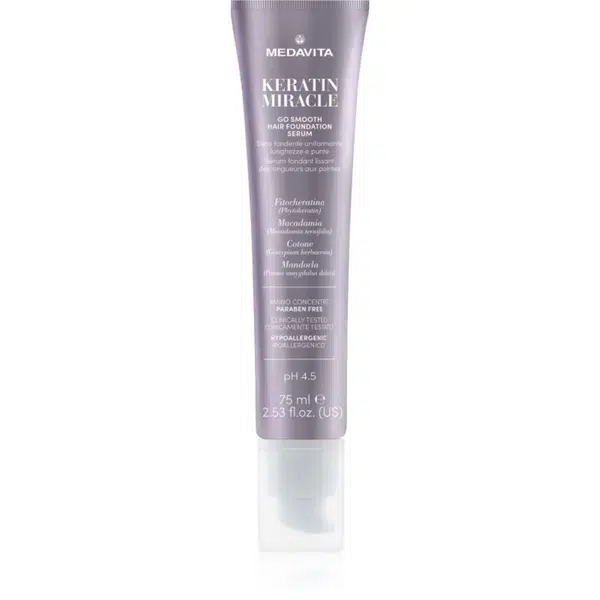 Medavita Keratin Miracle Go Smooth Hair Foundation Serum aktívne sérum na rozstrapkané končeky vlasov 75 ml