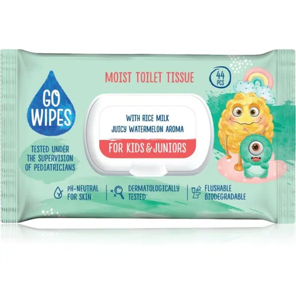 GoWipes For Kids & Juniors vlhčený toaletný papier pre citlivú pokožku pre deti 44 ks