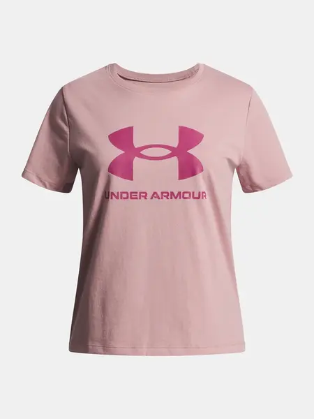 Girls' T-shirt Under Armour UA BIG LOGO SS-PNK - Girls