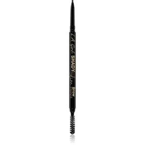 L.A. Girl Cosmetics Shady Slim automatická ceruzka na obočie s kefkou odtieň Black 0.08 g