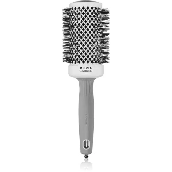 Olivia Garden Expert Shine Wavy Bristles White&Grey kefa na vlasy průměr 55 mm 1 ks