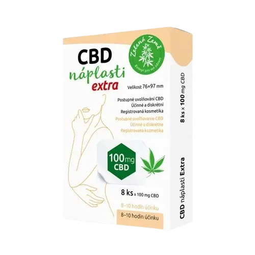 ZELENÁ ZEMĚ CBD náplasti Extra veľké 8 ks