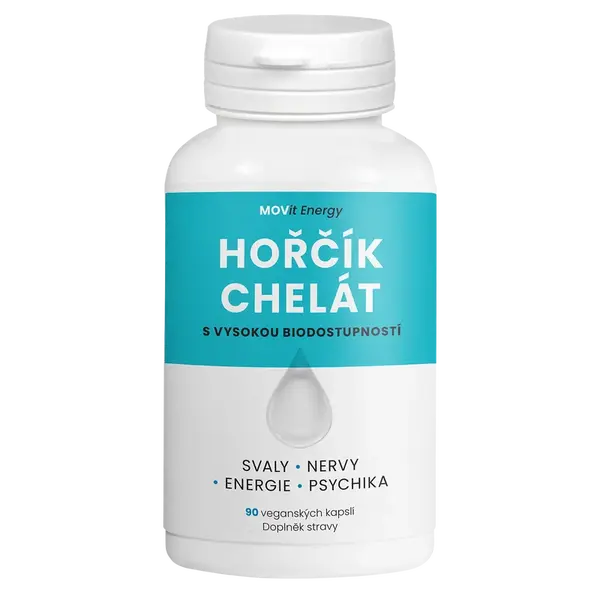 MOVIT ENERGY Horčík B6 Chelát 100 mg 90 kapslí