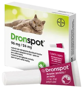 DRONSPOT 96mg/24 mg Velké mačky spot-on 2 x 1.12 ml