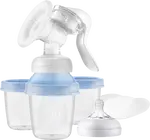 PHILIPS AVENT Odsávačka materského mlieka manuálna s VIA systémom na uskladnenie 8 ks