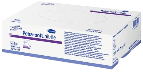 HARTMANN Rukavice vyšetrovacie Peha-Soft Nitrile bez púdru nesterilné M 100 ks
