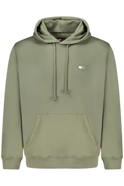 Pánska mikina s kapucňou v khaki farbe