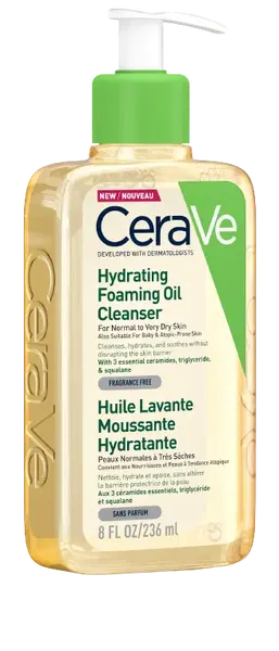 CERAVE Hydratačný čistiaci penivý olej s obsahom 3 esenciálnych ceramidov a lipidov 236 ml