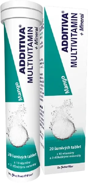 ADDITIVA Multivitamín + Minerál, mango 20 šumivých tabliet