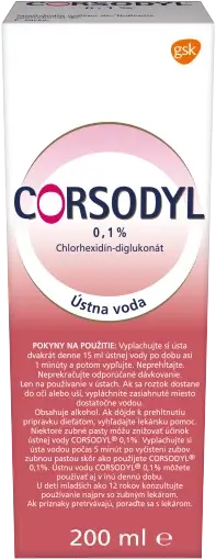 CORSODYL Ústna voda 200 ml