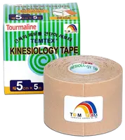 TEMTEX KINESOLOGY TAPE TOURMALINE tejpovacia páska, 5 cm x 5 m, béžová