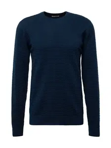 KnowledgeCotton Apparel Sveter 'Vagn'  tmavomodrá