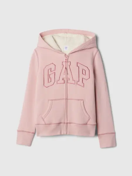 GAP Dětská sherpa mikina s logem - Holky