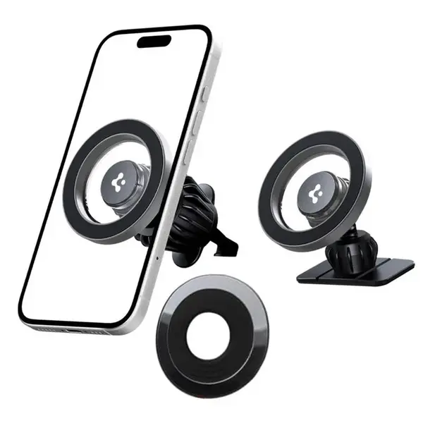 Spigen MFT13 Dashboard & Vent MagSafe držiak na mobil do auta, strieborný