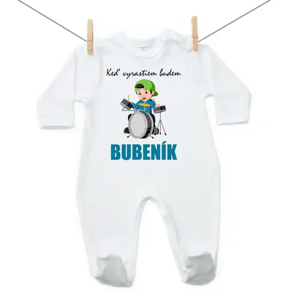 Boodyy Overal Keď vyrastiem budem bubeník 62 (2-4 mesiace)