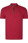 T8571 DEWBERRY ZIPPERED MEN'S T-SHIRT-PLAIN BURGUNDY