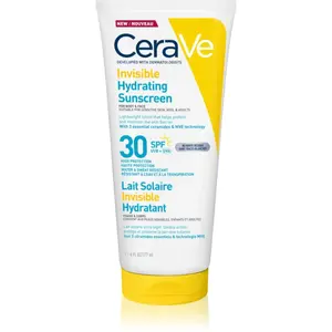CeraVe Invisible Hydrating Sunscreen SPF 30 opalovací mléko na obličej a tělo SPF 30 177 ml