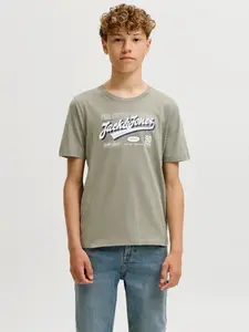 Jack & Jones Junior Tričko  modrá / sivá / biela