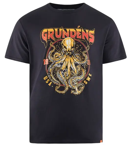 Grundéns tričko rocktopus ss t-shirt black - s