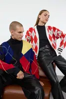 Trendyol vícebarevný oversize svetr s baklava vzorem
