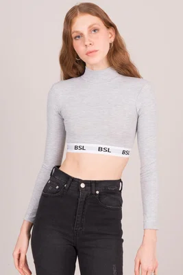 Krátký top BSL šedý rolák