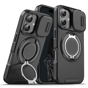 Camslide Stand obal, iPhone 16, černý
