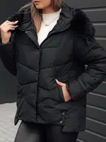 Dámská zimní bunda FIXMIX prošívaná s kapucí černá Dstreet