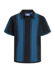 Jack & Jones Junior Sveter 'JCOBREEZE'  modrá / čierna