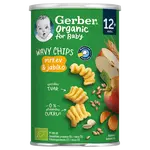 GERBER Wavy chips mrkev&jablko 12m+ BIO 35 g