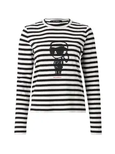Karl Lagerfeld Tričko 'IKON'  čierna / biela