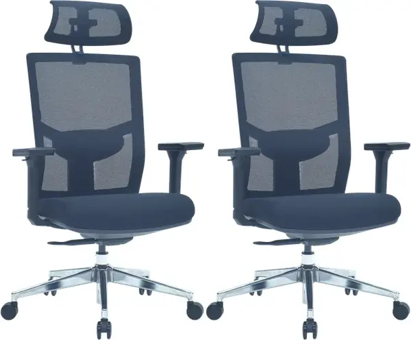 LTC 2PACK Ergonomická kancelářská židle VICTORY ERGO černá (2 ks)
