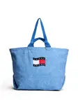 Tommy Jeans Shopper  modrá denim / červená / čierna / biela
