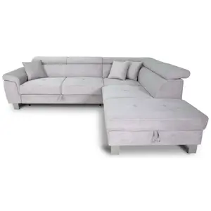 Xora ROHOVÁ SEDAČKA, textil, světle šedá