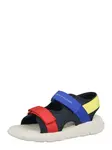 TOMMY HILFIGER Otvorená obuv 'QUEST'  modrá / tmavomodrá / žltá / červená